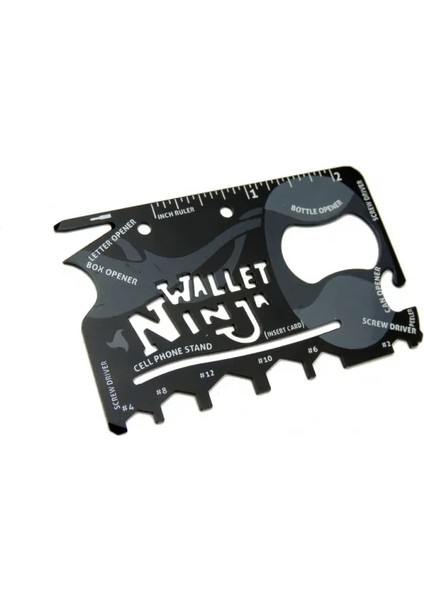 Ninja Wallet Survival Acil Durum Kiti / Kartı - 18 In 1 - Lisinya