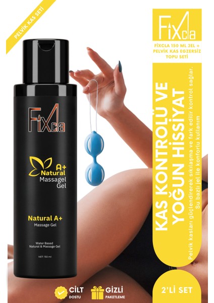 Kayganlaştırıcı Jel 150 ml + Pelvik Kas Egzersiz Topu Seti – Kas Kontrolü, Sıkılaşma ve Yoğun His