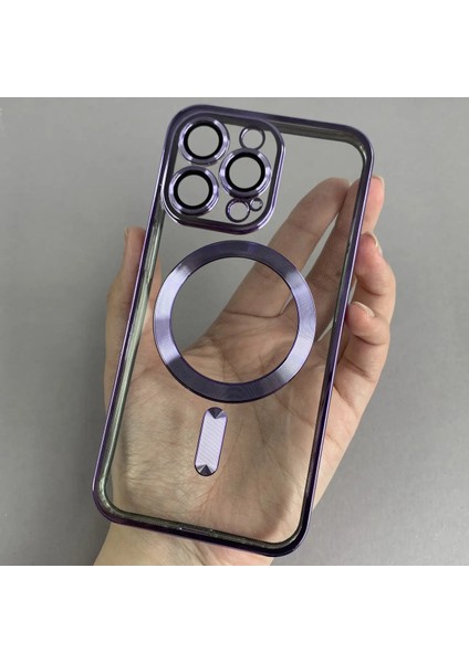 Iphone 13 Pro Uyumlu Magsafe Kenarlar Renkli Kılıf