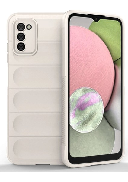 Samsung Galaxy A03S Kılıf Optimum Silikon - Krem - FKU7626-6542