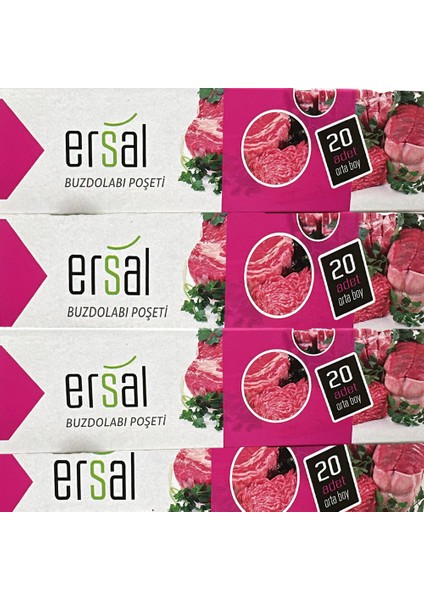 Ersal x 8 Paket Buzdolabı Poşeti Orta Boy ( 20 Adet ) fiyatları