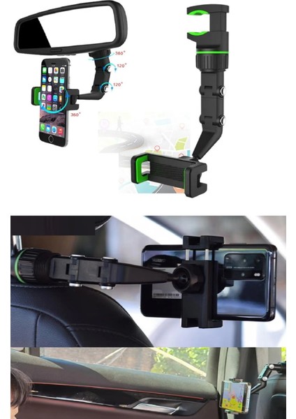 Ev Araç Için Telefon Tutucu 360 Derece Çok Fonksiyonlu Araç Aynası Evrensel Cep Telefonu Braketi fiyatları