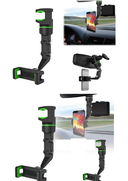 Ev Araç Için Telefon Tutucu 360 Derece Çok Fonksiyonlu Araç Aynası Evrensel Cep Telefonu Braketi modelleri
