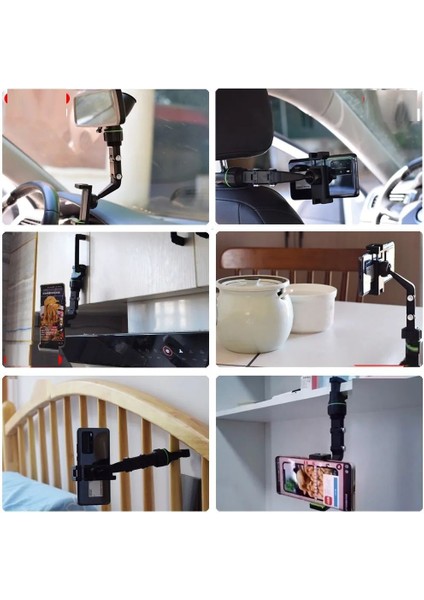 Ev Araç Için Telefon Tutucu 360 Derece Çok Fonksiyonlu Araç Aynası Evrensel Cep Telefonu Braketi fırsatları
