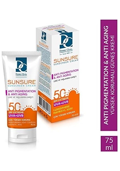Sunsure Lekeli Cilt Güneş Kremi Serisi 75 ml modelleri