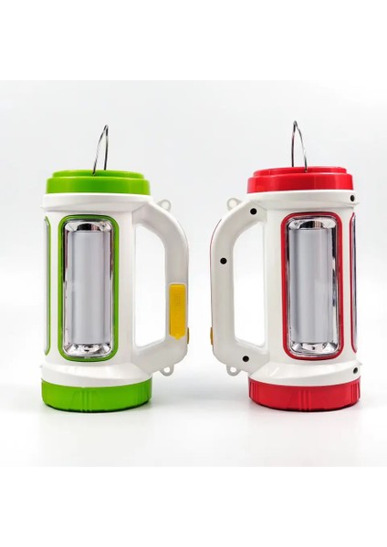 Solar&şarjlı El Feneri JQ-6088 3 W (Projektör) Yeşil indirimleri