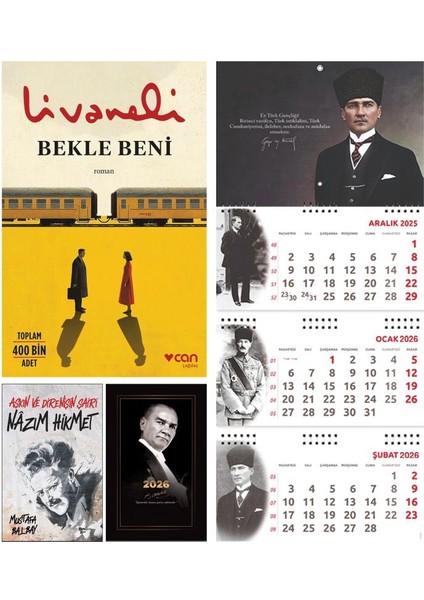 Bekle Beni ve Nazım Hikmet - Gazi Paşa Ajanda - Gazi Duvar Takvimi