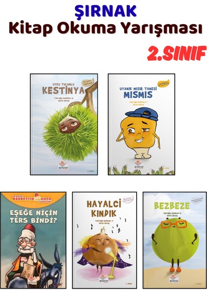 Şırnak Kitap Okuma Yarışması 2.sınıf Kitapları, 5 Kitap Set, 2.sınıf Masal Öykü