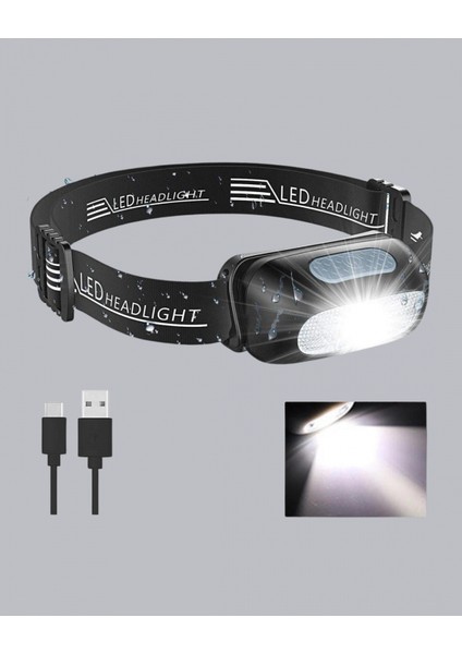 Gece Balıkçılığı Için Ultra Parlak Şarjlı Kafa Lambası | 4 Işık Modu + USB Şarj fırsatları