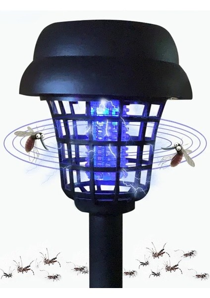 Güneş Enerjili Sinek Öldürücü Solar Bahçe Lambası