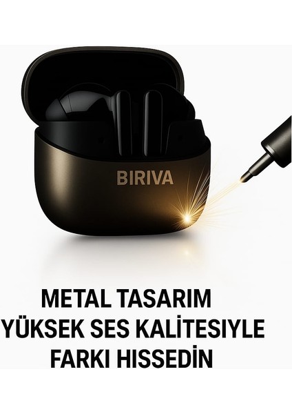 X23 Pro Anc+Enc Kablosuz Bluetooth Kulaklık Siyah (METAL KASA)