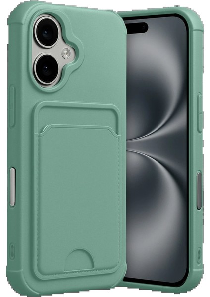 Apple iPhone 17 Kelvin Kartvizitli Silikon - Açık Yeşil