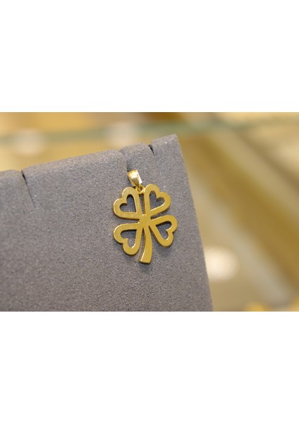 14 Ayar Altın Yonca Kolye Ucu fiyatları