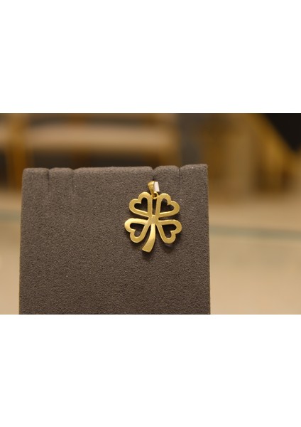 14 Ayar Altın Yonca Kolye Ucu modelleri