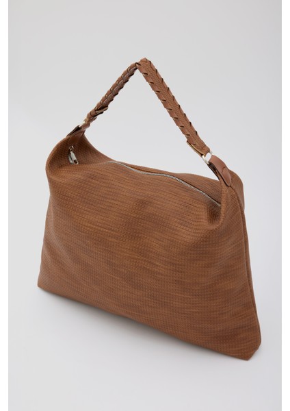 Polly Örgülü Salaş Omuz Çantası Taba indirimleri