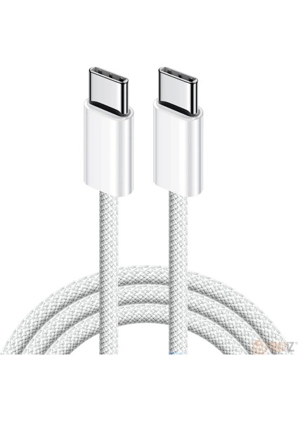 Iphone Uyumlu 15 15 Pro 15 Pro Max 16 16 Pro 16 Pro Max 17 17 Pro 17 Pro Max Için 1 Metre Hasır Şarj Kablosu 60W Usb-C