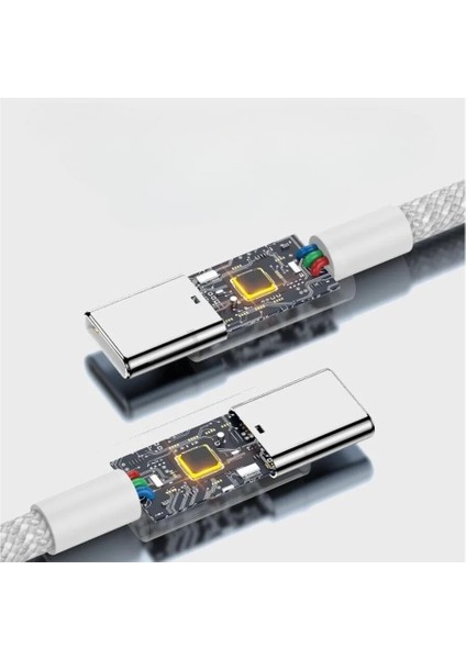 Iphone Uyumlu 15 15 Pro 15 Pro Max 16 16 Pro 16 Pro Max 17 17 Pro 17 Pro Max Için 1 Metre Hasır Şarj Kablosu 60W Usb-C fırsatları