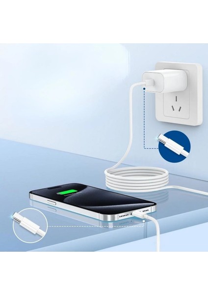 Iphone Uyumlu 15 15 Pro 15 Pro Max 16 16 Pro 16 Pro Max 17 17 Pro 17 Pro Max Için 1 Metre Hasır Şarj Kablosu 60W Usb-C indirimleri