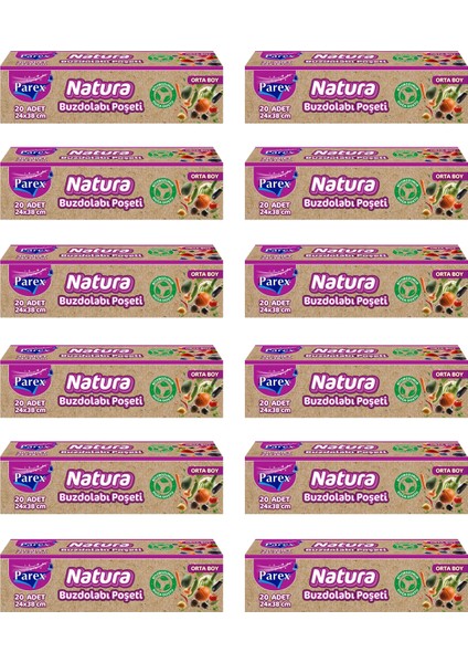 Natura Buzdolabı Poşeti Orta Boy 20’li Onikili Paket