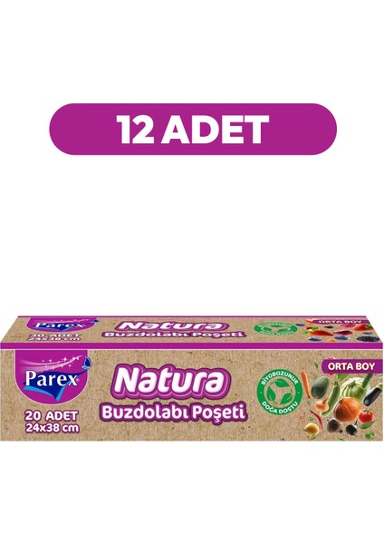 Natura Buzdolabı Poşeti Orta Boy 20’li Onikili Paket fiyatları