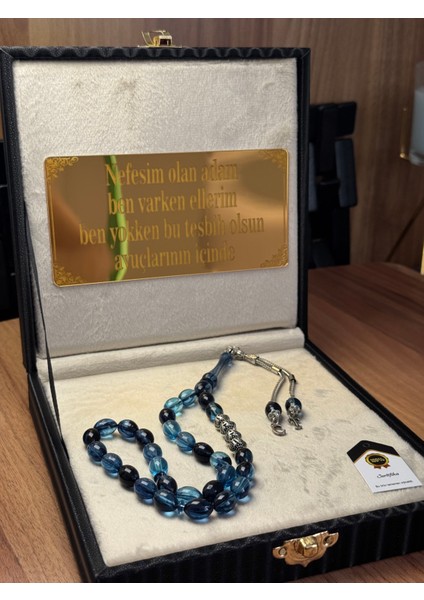 Tesbih Kehribar Tesbih Kişiye Özel Isimli Kutu Yazılı Tesbihler