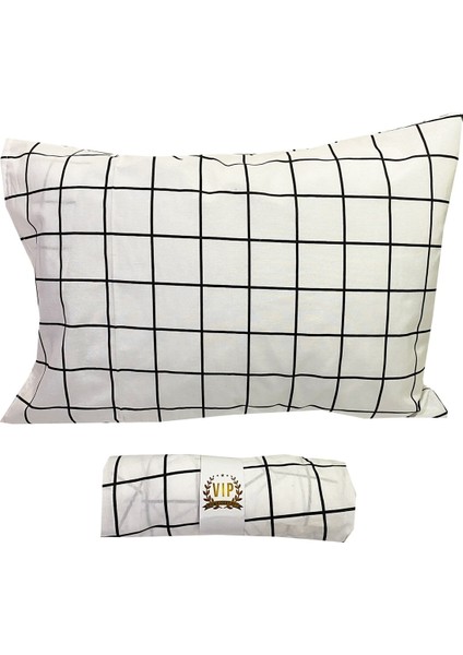 Tek Kişilik Lastikli Çarşaf ve 1 Adet Yastık Kılıfı 100X200 cm Beyaz Pano