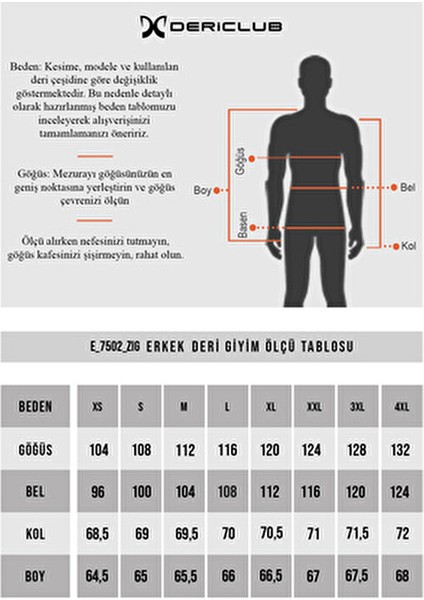 E7502 Deri Erkek Mont Slim Fit Tasarım ile Şık ve Sportif Görünüm