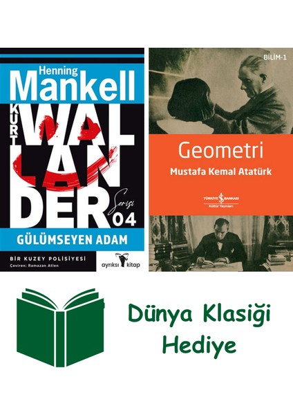 Kurt Wallander Serisi 4 - Gülümseyen Adam + Geometri + Dünya Klasiği Hediye