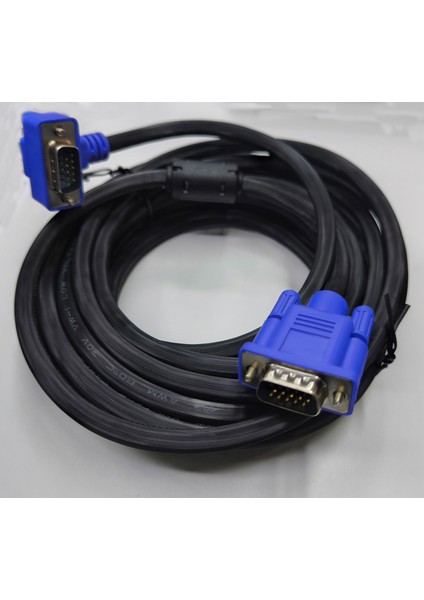 VGA L Tipi 90 Derece Kablo 15 Pin VGA Erkek Görüntü Kablosu 5m indirimleri