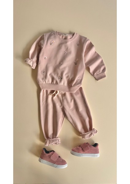 Sweatshirt Takım 1-7 Yaş Pudra Pembe