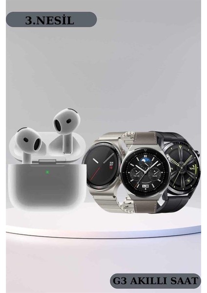 Akıllı Saat ve Kulaklık Seti Bildirim Görme Arama Cevaplama Anc Özelliği - EMY5195-6613 modelleri