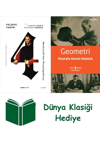 Felsefe Tarihi 4 (Ciltli) + Geometri + Dünya Klasiği Hediye