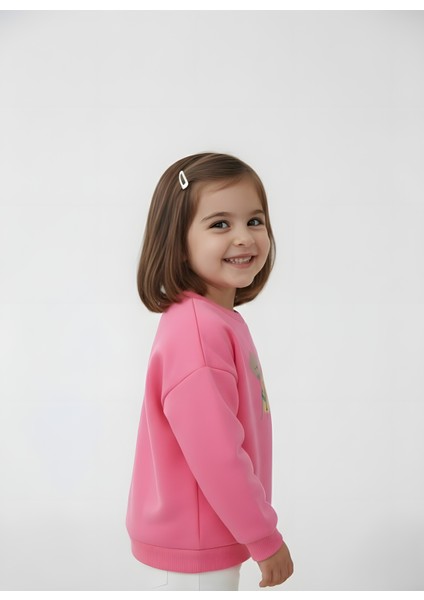 Kız Çocuk Çiçek Baskılı Sweatshirt fiyatları