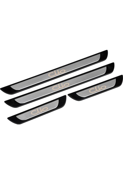 Renault Clio 4 2012-2019 Modeller Krom Kapı Eşiği 4 Parça Paslanmaz Çelik Abs Çerçeve modelleri