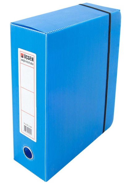 Üçgen Proje Kutusu ( 50 Adet ) Plastik Lastikli Geniş 24X32X9 Mavi fiyatları