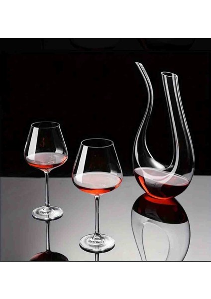 Şarap Sürahisi 1200ML Kaliteli Kristal Camdan Yapılmış U Şekli ve Keman Gibi Tasarımlı modelleri