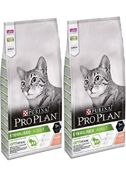 Kısırlaştırılmış Somon Balıklı Yetişkin Kedi Maması 10 kg x 2 Adet