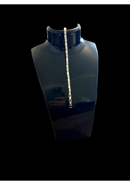 Çelik Gold Zirkon Taşlı Kare Bileklik fiyatları