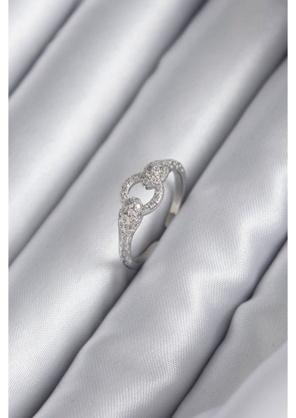 bulurum pirinç gümüş renk zirkon taşlı yılan model kadın yüzük