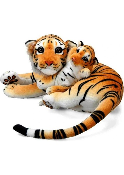 Sunman Peluş Kaplan Anne ve Yavrusu