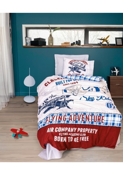 Junior Nevresim Takımı Tek Kişilik Flying Gri