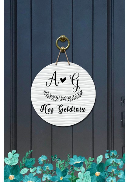Kapı Süsü …hoş Geldiniz Yazılı Ahşap Baskı Kişiye Özel Tasarım modelleri