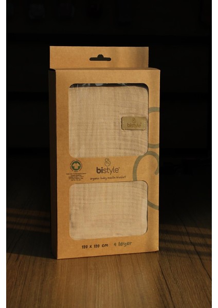 Müslin Battaniye 120X120 cm 70101 Bej indirimleri