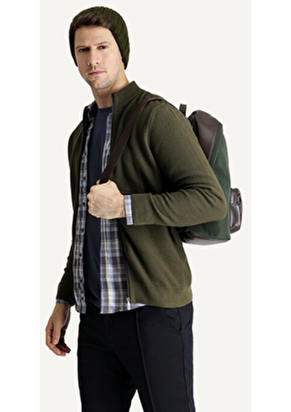 Fermuarlı Pamuklu Triko Hırka fiyatları