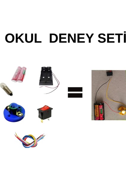 2'li Set Paralel Basit Elektrik Devresi Deney Seti Eğitici Okul Seti Temel Malzemeler fiyatları