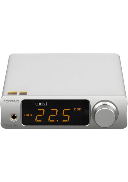 Dx3 Pro+ ES9038Q2M Desktop Dac & Headphone Amplifier | Silver