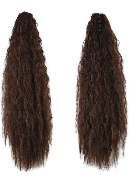 Tokalı Kabarık Dalgalı At Kuyruğu / Kahve Karamel fiyatları