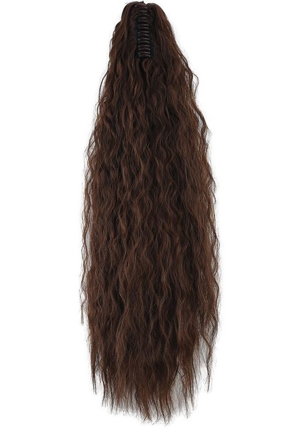 Tokalı Kabarık Dalgalı At Kuyruğu / Kahve Karamel fırsatları