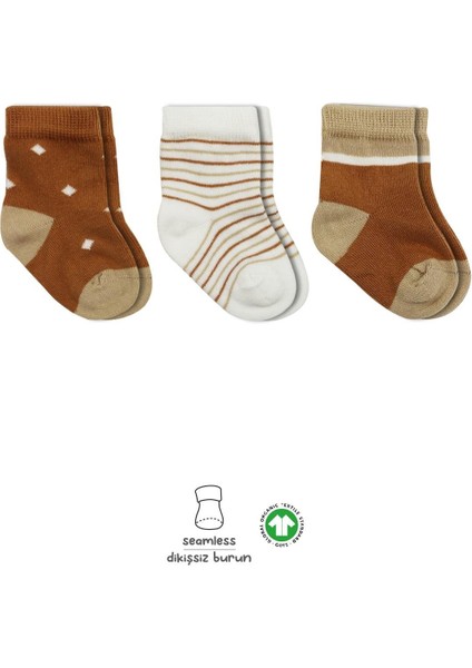 3lü Penye Erkek Soket Çorap 10111 Hardal