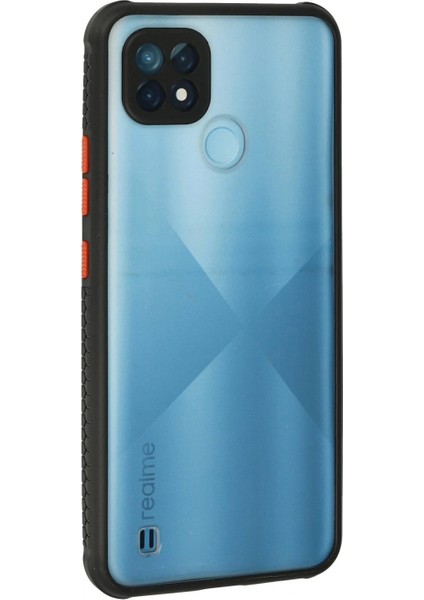 Realme C21 Kılıf Miami Şeffaf Silikon - Siyah (K95) modelleri